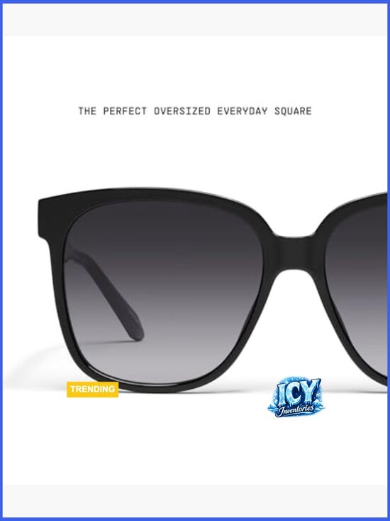Oversized Square Sunglasses with UV Protected Gradient Lenses main image 5